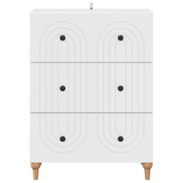 vidaXL Ντουλάπι με Συρτάρια Λευκό 66x34,5x90cm Επεξεργασμένο Ξύλο 1 τεμ.