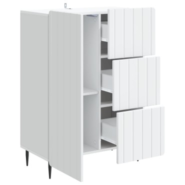 vidaXL Πλαϊνό γραφείο Λευκό 66x34,5x91,5cm Επεξεργασμένο Ξύλο 1 τεμ.