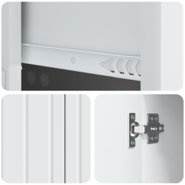 vidaXL Πλαϊνό γραφείο Λευκό 66x34,5x91,5cm Επεξεργασμένο Ξύλο 1 τεμ.