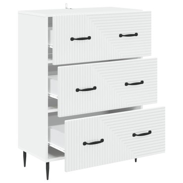 vidaXL Ντουλάπι με Συρτάρια Λευκό 66x34,5x89,5 εκ 1 τεμ.