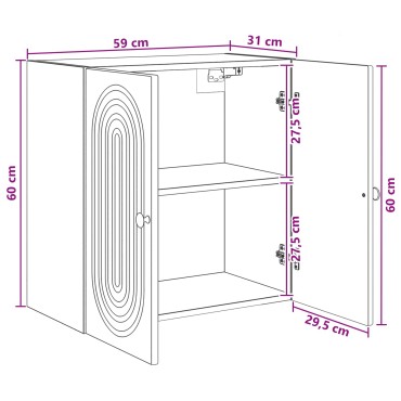 vidaXL Τοίχου Ντουλάπα Λευκό 59x31x60cm Επεξεργασμένο Ξύλο