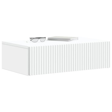 vidaXL Τραπεζάκι Τοίχου Λευκό 59x34,5x17cm Επεξεργασμένο Ξύλο