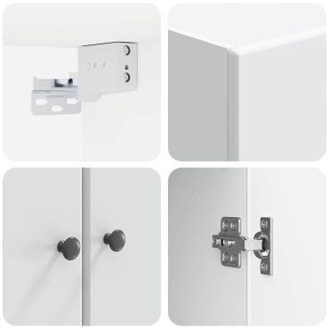vidaXL Τοίχου Ντουλάπα Λευκό 59x31x60cm Επεξεργασμένο Ξύλο
