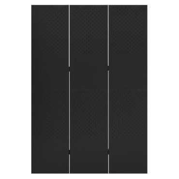 vidaXL Διαχωριστικό Δωματίου με 3 Πάνελ Μαύρο 120x180cm από Ατσάλι 1 τεμ.