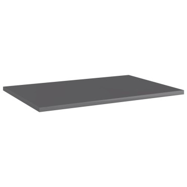 vidaXL Ράφια Βιβλιοθήκης 8 τεμ. Γυαλ. Γκρι 60x40x1,5cm Επεξ. Ξύλο