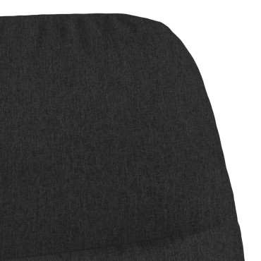 vidaXL Πολυθρόνα Relax Μαύρη Υφασμάτινη με Σκαμπό 70x77x98cm 1 τεμ.