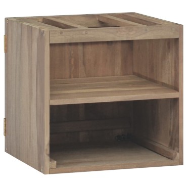 vidaXL Ντουλάπι Μπάνιου Επιτοίχιο 46x25,5x40cm από Μασίφ Ξύλο Teak 1 τεμ.