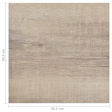 vidaXL Πλάκες Δαπέδου Taupe 5,11 τ.μ. 55 τμχ. PVC