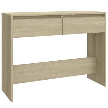 vidaXL Τραπέζι Κονσόλα Sonoma Δρυς 100x35x76,5cm Επεξεργασμένο Ξύλο 1 τεμ.
