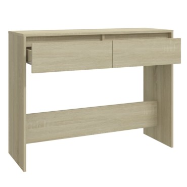 vidaXL Τραπέζι Κονσόλα Sonoma Δρυς 100x35x76,5cm Επεξεργασμένο Ξύλο 1 τεμ.