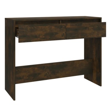vidaXL Τραπέζι Κονσόλα Καπνιστή Δρυς 100x35x76,5cm Επεξ. Ξύλο 1 τεμ.