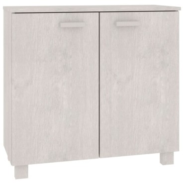 vidaXL Ντουλάπι HAMAR Λευκό 85x35x80cm από Μασίφ Ξύλο Πεύκου 1 τεμ.