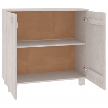 vidaXL Ντουλάπι HAMAR Λευκό 85x35x80cm από Μασίφ Ξύλο Πεύκου 1 τεμ.