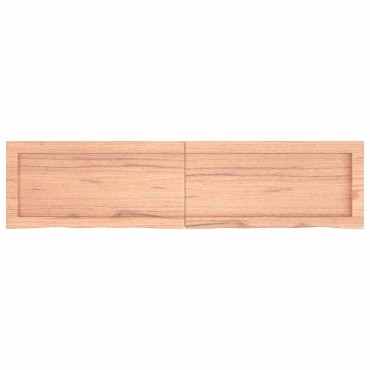 vidaXL Ράφι Τοίχου Ανοιχτό Καφέ 120x30x(2-4)cm Επεξ. Μασίφ Ξύλο Δρυός 1 τεμ.