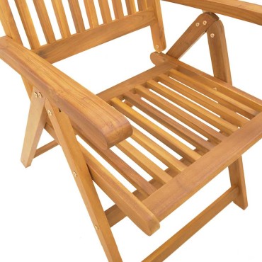 vidaXL Σετ Τραπεζαρίας Κήπου 9 τεμ. 180x90x75cm από Μασίφ Ξύλο Ακακίας