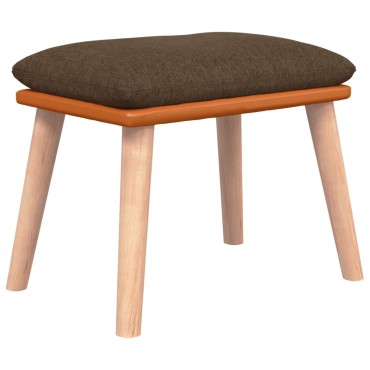 vidaXL Υποπόδιο Καφέ 45x29,5x35cm Ύφασμα & Συνθετικό Δέρμα 1 τεμ.