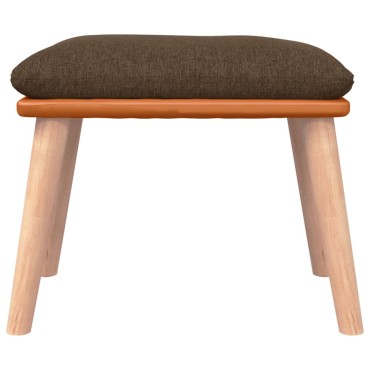 vidaXL Υποπόδιο Καφέ 45x29,5x35cm Ύφασμα & Συνθετικό Δέρμα 1 τεμ.
