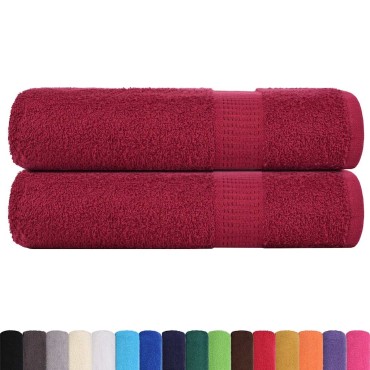 vidaXL Πετσέτες μπάνιου FROGN 2 τμχ Bordeaux 70x140 εκ. 360 gsm