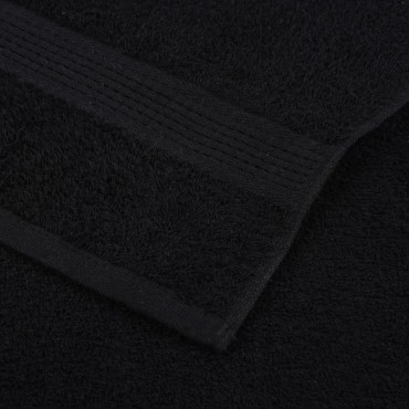vidaXL Πετσέτες Πλυσίματος FROGN 2 τεμ. Μαύρες 30x30 εκ. 360 γρ./τ.μ.