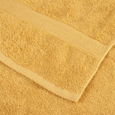 vidaXL Πετσέτες Ξενώνα Premium SOLUND 2 τεμ. Χρυσές 30x50 εκ. 600 γρ./τ.μ.