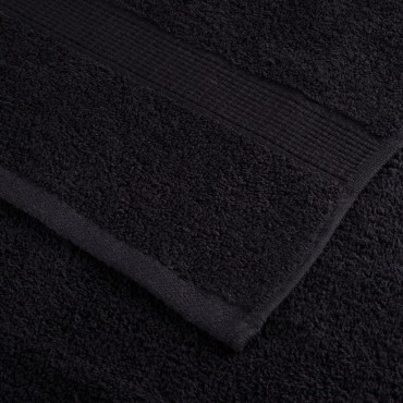 vidaXL Χειροπετσέτες Premium SOLUND 2 τεμ. Μαύρες 50x100 εκ. 600 γρ./τ.μ.