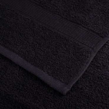 vidaXL Χειροπετσέτες Premium SOLUND 4 τεμ. Μαύρες 50x100 εκ. 600 γρ./τ.μ.