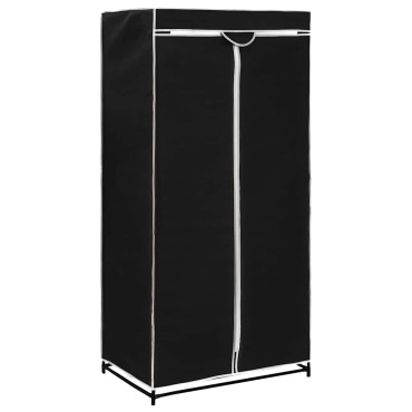 vidaXL Ντουλάπα Μαύρη 75x50x160cm 1 τεμ.