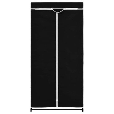 vidaXL Ντουλάπα Μαύρη 75x50x160cm 1 τεμ.