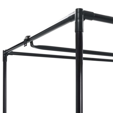 vidaXL Ντουλάπα Μαύρη 75x50x160cm 1 τεμ.