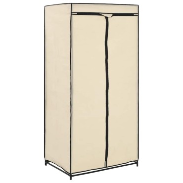vidaXL Ντουλάπα Κρεμ 75x50x160cm 1 τεμ.