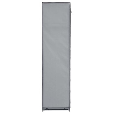 vidaXL Ντουλάπα με Χωρίσματα και Ράβδους Γκρι 150x45x175cm Ύφασμα 1 τεμ.
