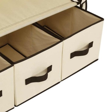 vidaXL Ντουλάπα Κρεμ 87x49x159cm Ύφασμα 1 τεμ.