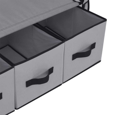 vidaXL Ντουλάπα Γκρι 87x49x159cm Ύφασμα 1 τεμ.