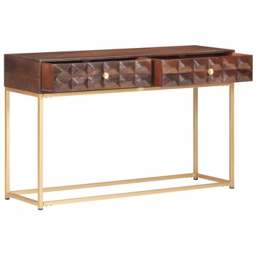 vidaXL Κονσόλα Τραπεζιού 122x36x75cm από Μασίφ Ξύλο Μάνγκο 1 τεμ.