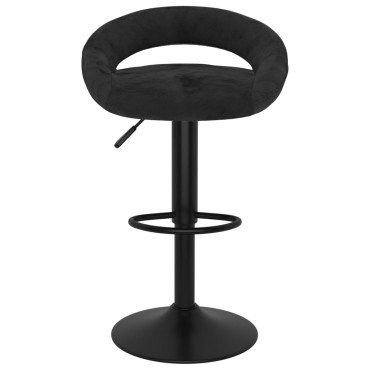 vidaXL Σκαμπό Μπαρ 2 τεμ. Μαύρο Βελούδο 45x43x(75-97) cm