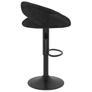 vidaXL Σκαμπό Μπαρ 2 τεμ. Μαύρο Βελούδο 45x43x(75-97) cm