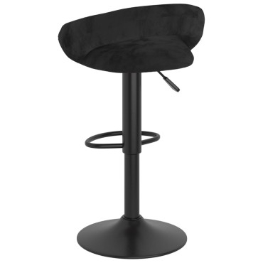vidaXL Σκαμπό Μπαρ 2 τεμ. Μαύρο Βελούδο 45x43x(75-97) cm