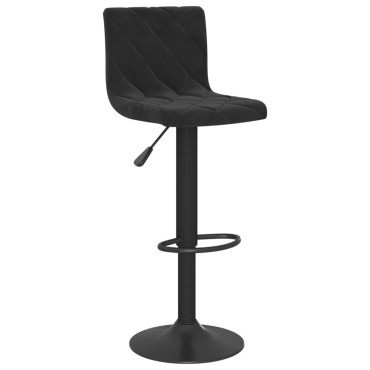 vidaXL Σκαμπό Μπαρ 2 τεμ. Μαύρο Βελούδο 40x43x(90-111)cm