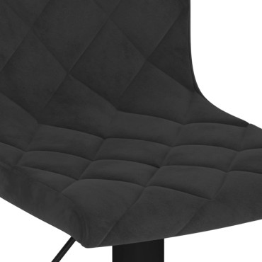 vidaXL Σκαμπό Μπαρ 2 τεμ. Μαύρο Βελούδο 40x43x(90-111)cm