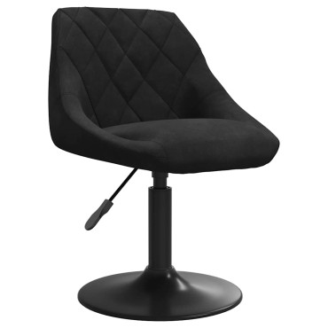 vidaXL Σκαμπό Μπαρ Μαύρο Βελούδο 46x44x(62.5-77.5)cm 1 τεμ.