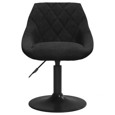 vidaXL Σκαμπό Μπαρ Μαύρο Βελούδο 46x44x(62.5-77.5)cm 1 τεμ.
