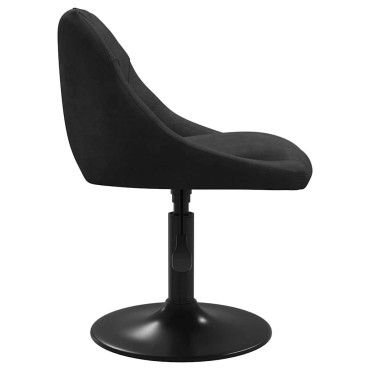 vidaXL Σκαμπό Μπαρ Μαύρο Βελούδο 46x44x(62.5-77.5)cm 1 τεμ.