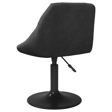 vidaXL Σκαμπό Μπαρ Μαύρο Βελούδο 46x44x(62.5-77.5)cm 1 τεμ.