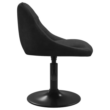 vidaXL Σκαμπό Μπαρ Μαύρο Βελούδο 46x44x(62.5-77.5)cm 1 τεμ.
