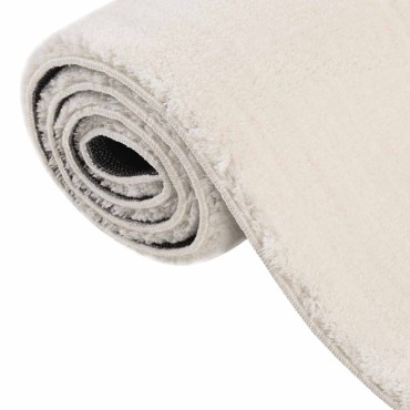 vidaXL Χαλί Shaggy Κρεμ Λευκό 240x340cm Πολυεστέρας
