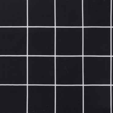 vidaXL Στρογγυλό Μαξιλάρι Μαύρο Καρό Σχέδιο 100x11cm Ύφασμα Oxford