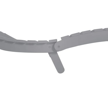 vidaXL Ξαπλώστρα Γκρι 184x55x64cm από Μασίφ Ξύλο Ακακίας 1 τεμ.