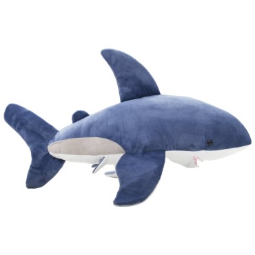 vidaXL Λούτρινο Παιχνίδι Αγκαλιάς White Shark Μπλε και Λευκό