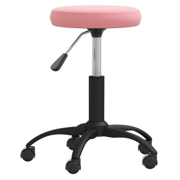 vidaXL Καρέκλα Τραπεζαρίας Ροζ Βελούδο 31x(42-54) cm 1 τεμ.