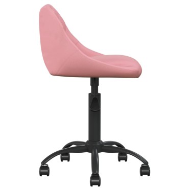 vidaXL Καρέκλα Γραφείου Ροζ Βελούδινη 44x46x(67,5-79)cm 1 τεμ.